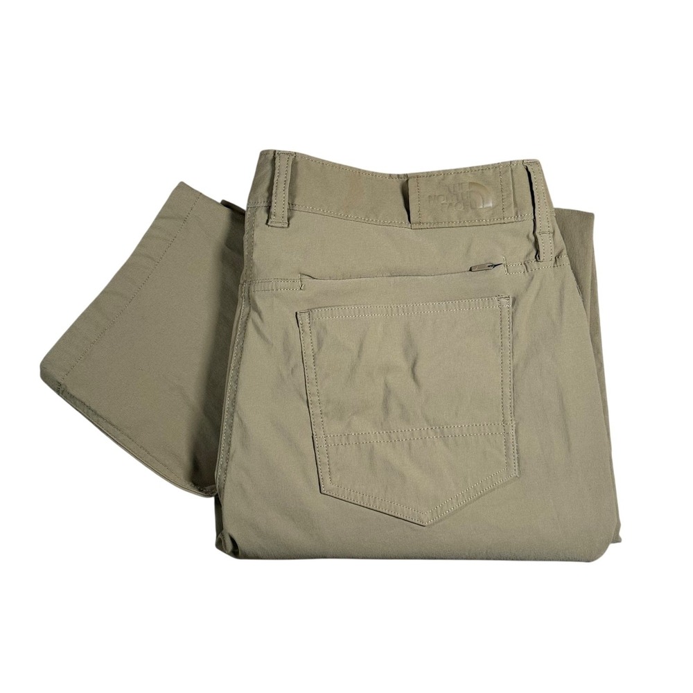 The North Face Mens Regular Fit Khaki Hiking Pants Outdoor Stretch Chino Size 36